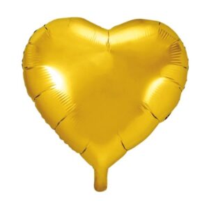 Balon folie – inimă aurie (45 cm, 1 bucată)